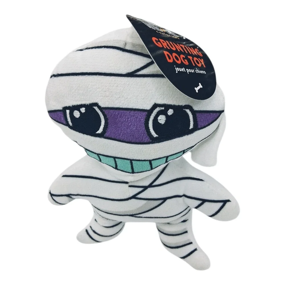 Spooky Fun Dog Toy Bundle! 6 Halloween & Crazy Comfy Crinkle Squeaky- Treat Mat
